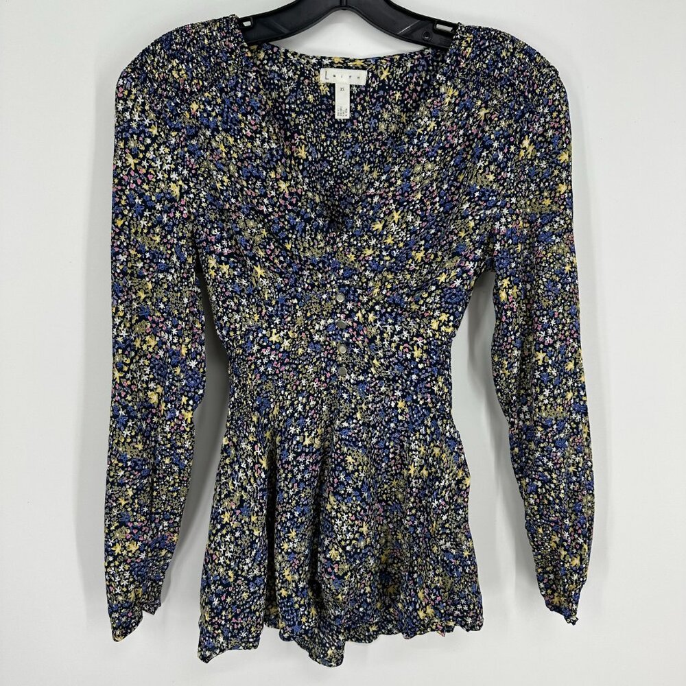 Leith V Neck Floral Topâ Blouse